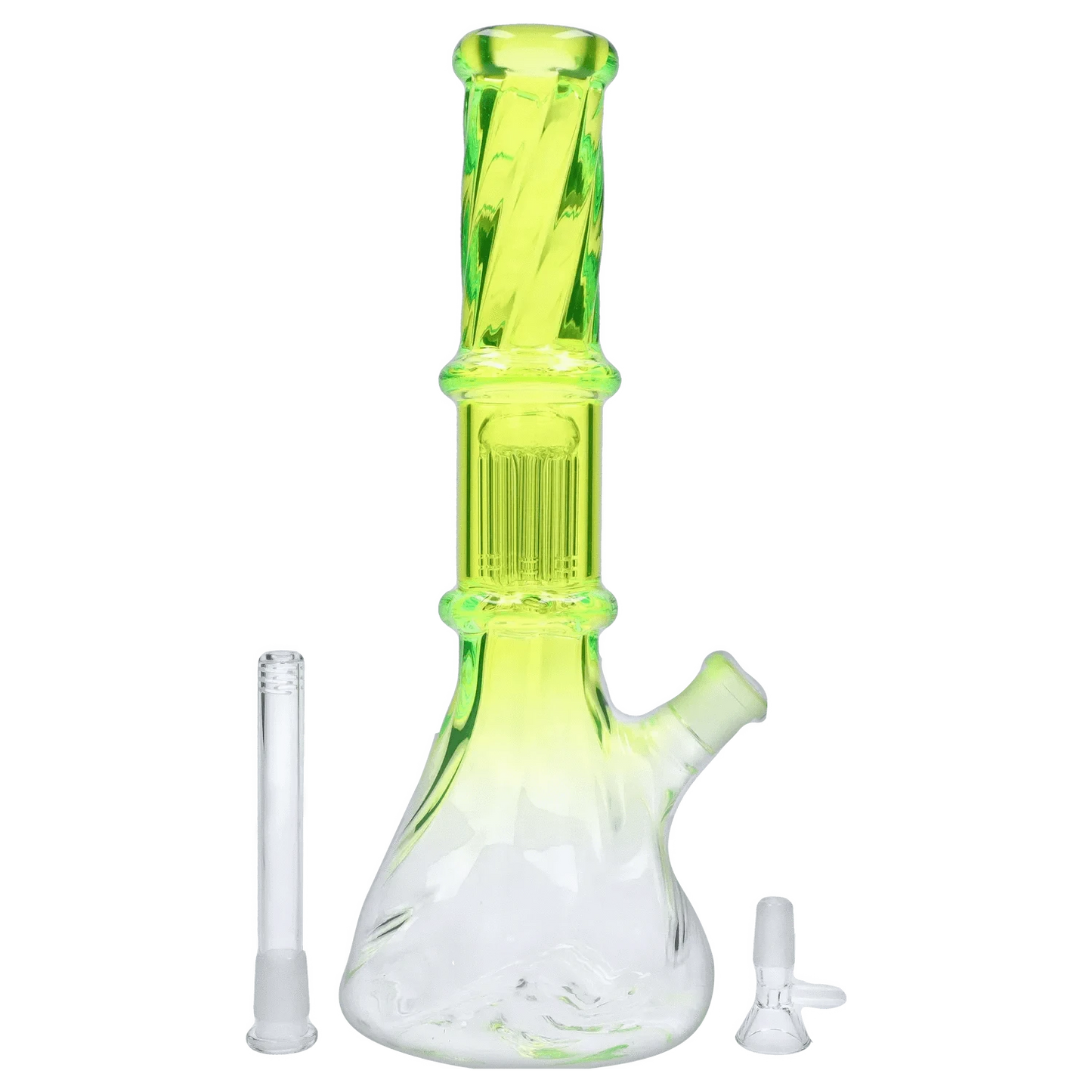 Valiant Distribution Water Pipe DHC Twisted Neon Beaker with Tree Perc