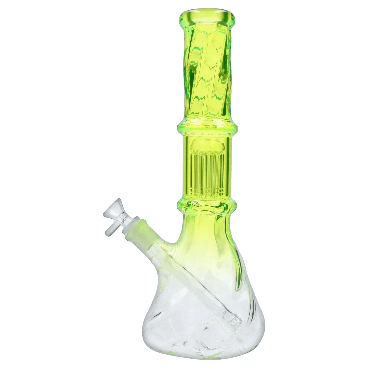 Valiant Distribution Water Pipe DHC Twisted Neon Beaker with Tree Perc