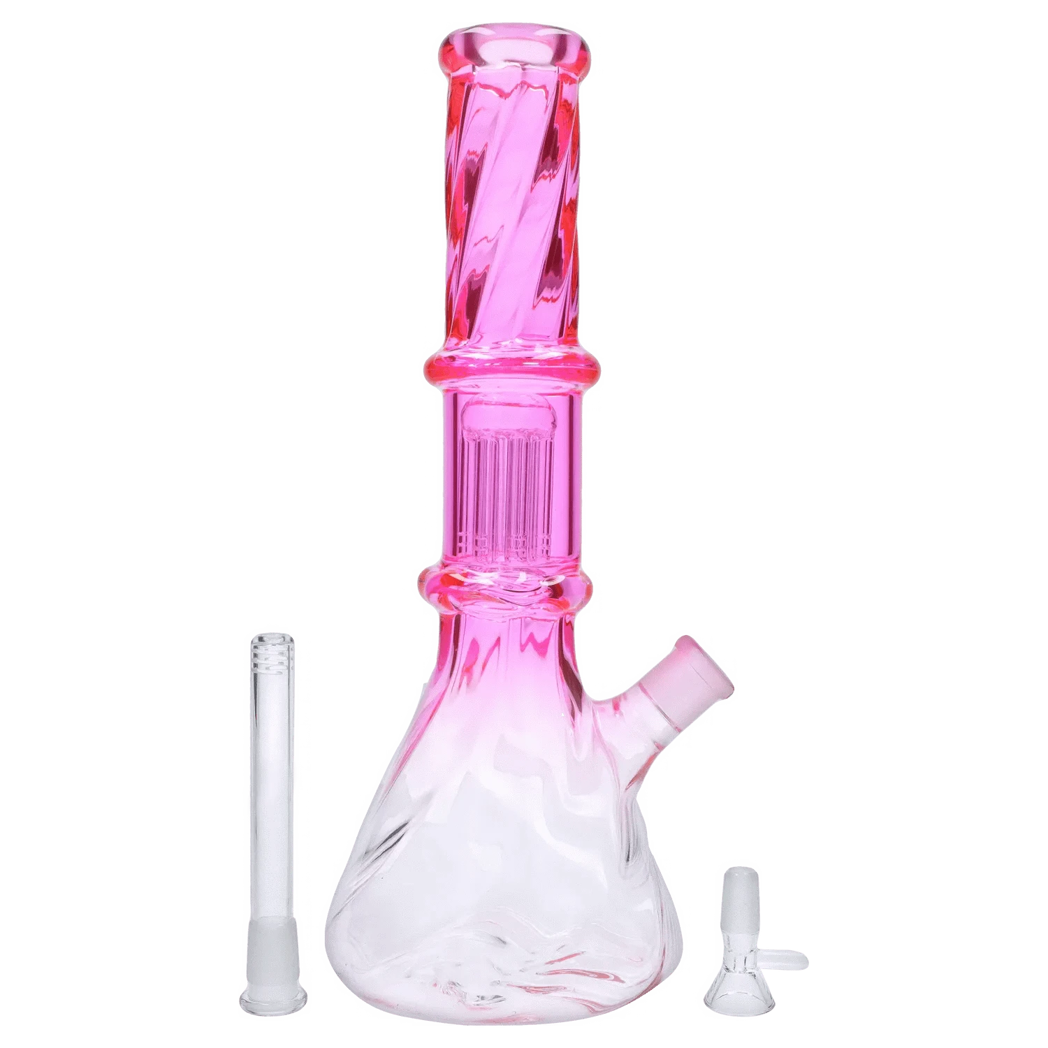 Valiant Distribution Water Pipe DHC Twisted Neon Beaker with Tree Perc