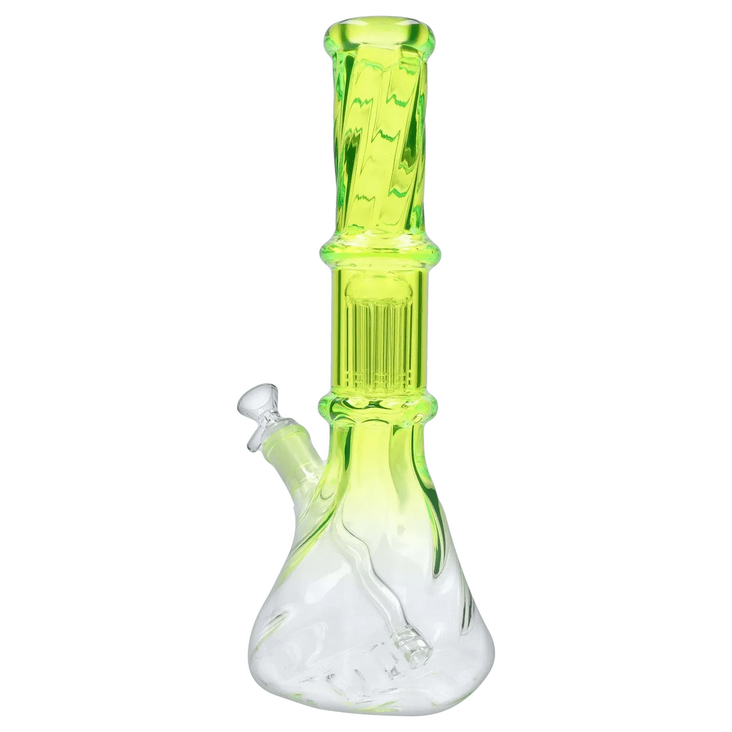 Valiant Distribution Water Pipe DHC Twisted Neon Beaker with Tree Perc