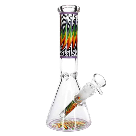 Valiant Distribution Water Pipe DHC Wig Wag Beaker Water Pipe - 10 in.
