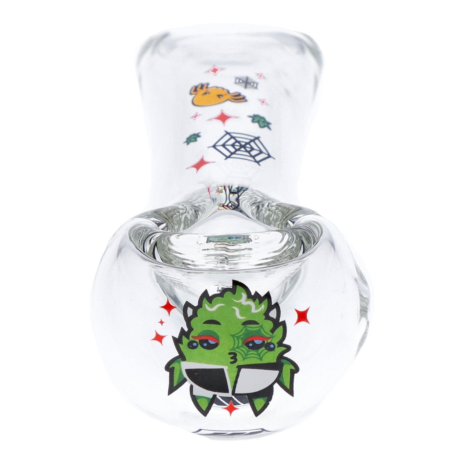 Wido Hand Pipe White 4" White Widow Hand Pipe - Clear