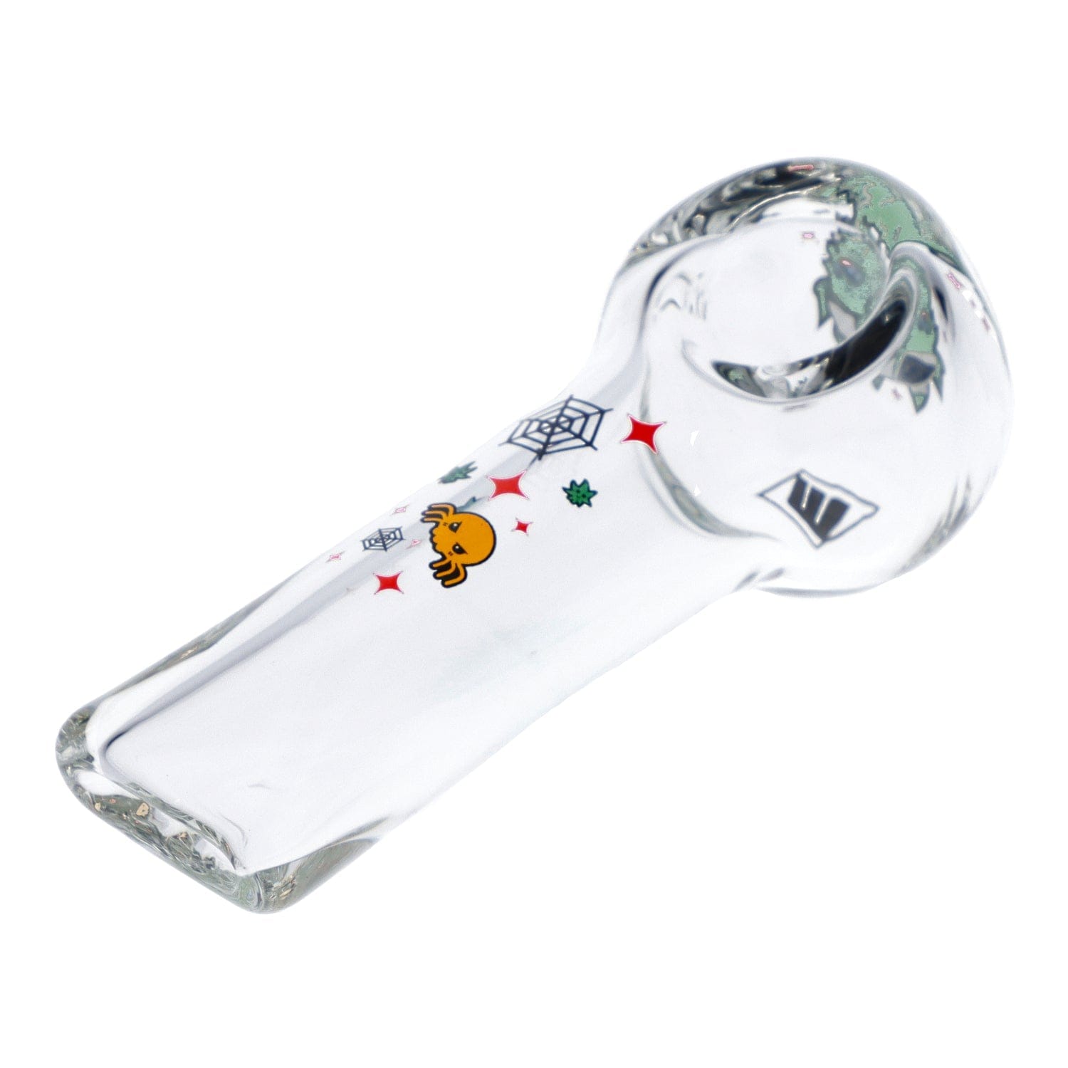 Wido Hand Pipe White 4" White Widow Hand Pipe - Clear