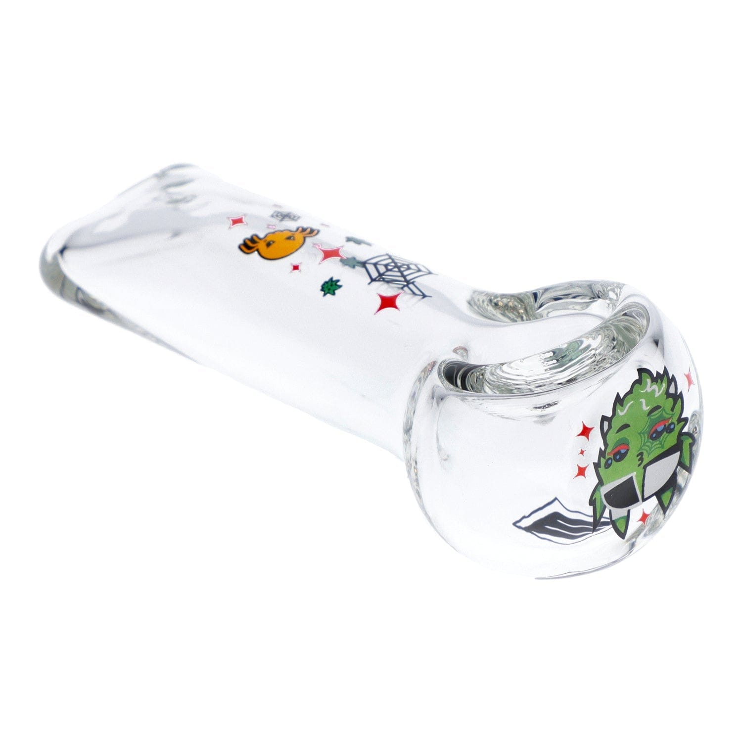 Wido Hand Pipe White 4" White Widow Hand Pipe - Clear
