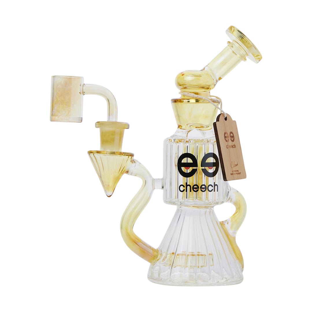 Cheech Glass Dab Rig Yellow You Can Recycle Me All You Want Recycler Rig