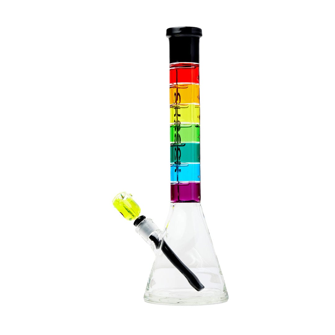 Cheech Glass Bong Beaker Cheech Glass 18" Rainbow Glycerin Water Pipe