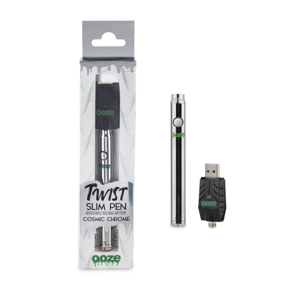Ooze Batteries and Vapes Ooze Slim Twist 510 Thread 320 mAh CBD Vape Pen Battery + USB Charger