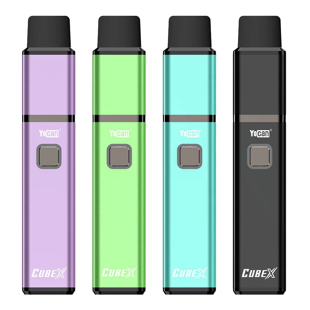 Front view of the Cubex Concentrate Vaporizer, a silver metallic pen-style device against a plain white backdrop.