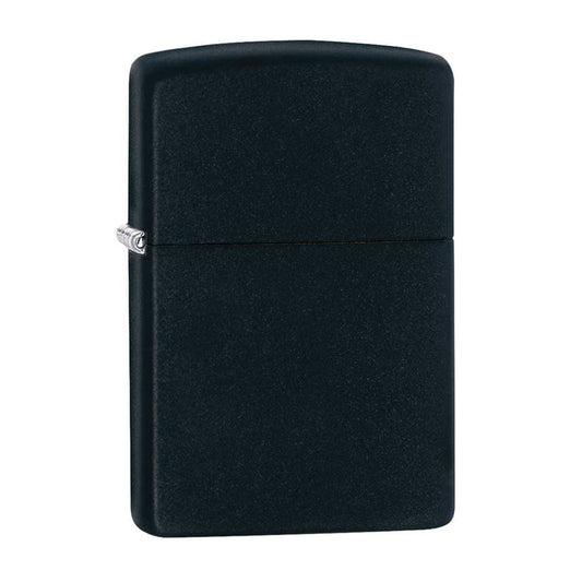 Front view of the Classic Wind Proof Lighters, showcasing the sleek, dark metallic finish and simple rectangular shape.