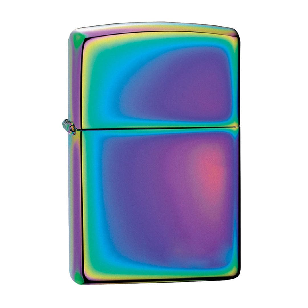 A front view of the Classic Wind Proof Lighters, showcasing a metallic, iridescent finish on the lighter’s closed case.