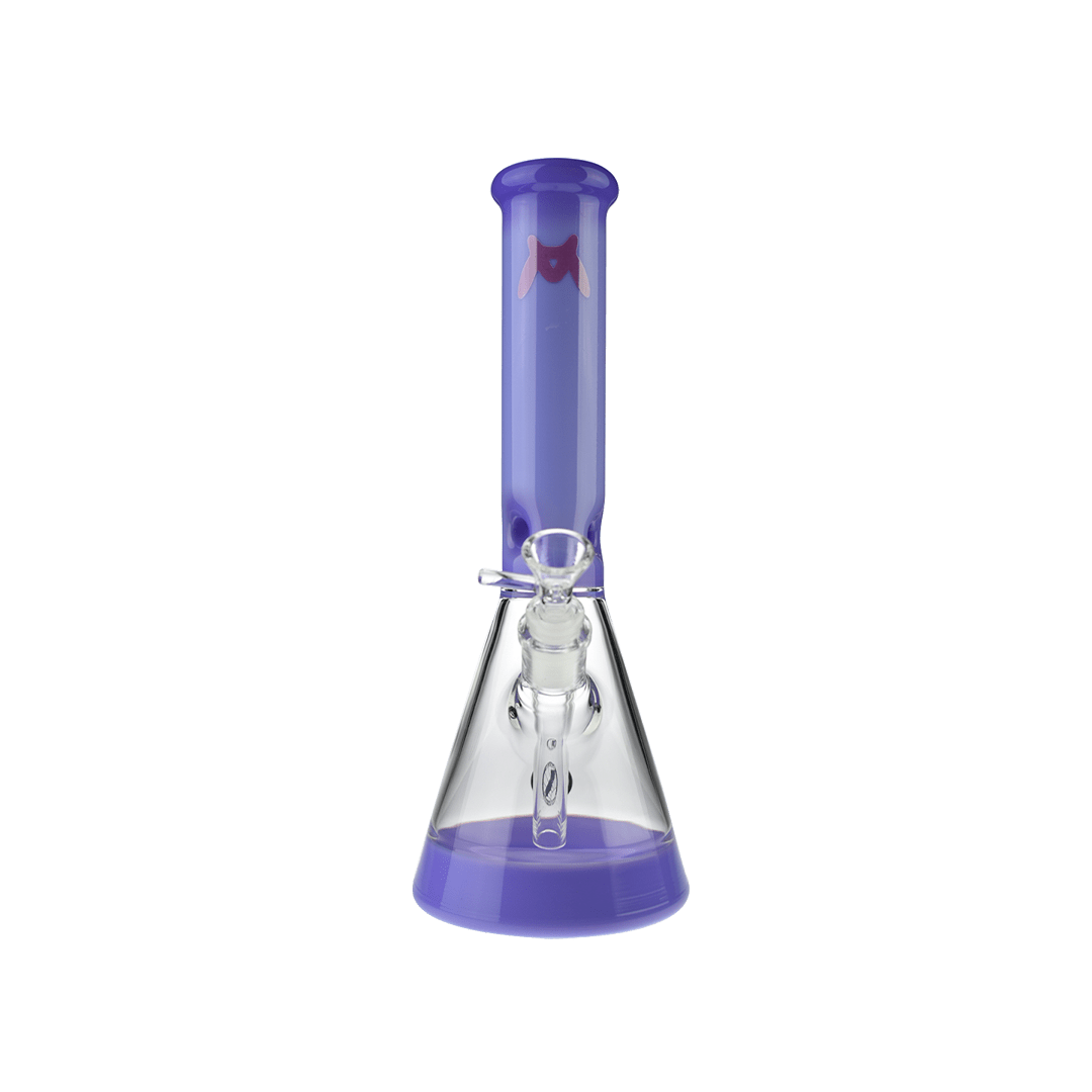 MAV Glass Bong Purple 12" Full Color Beaker Bong