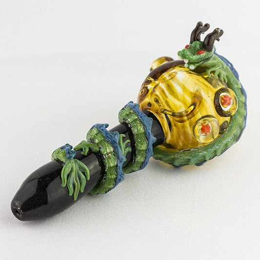 Empire Glassworks Hand Pipe Dragon Sphere Large Spoon Pipe