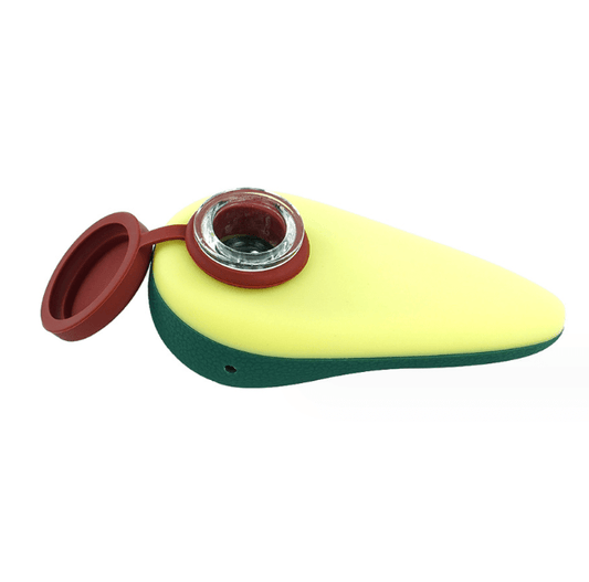 Cloud 8 Smoke Accessory Hand Pipe 4'' Silicone Avocado Hand Pipe with Lid