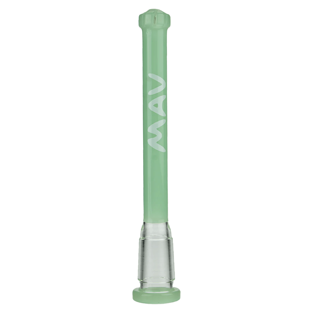 MAV Glass Downstem 4" / Seafoam 4" Showerhead Slitted Colored Downstem