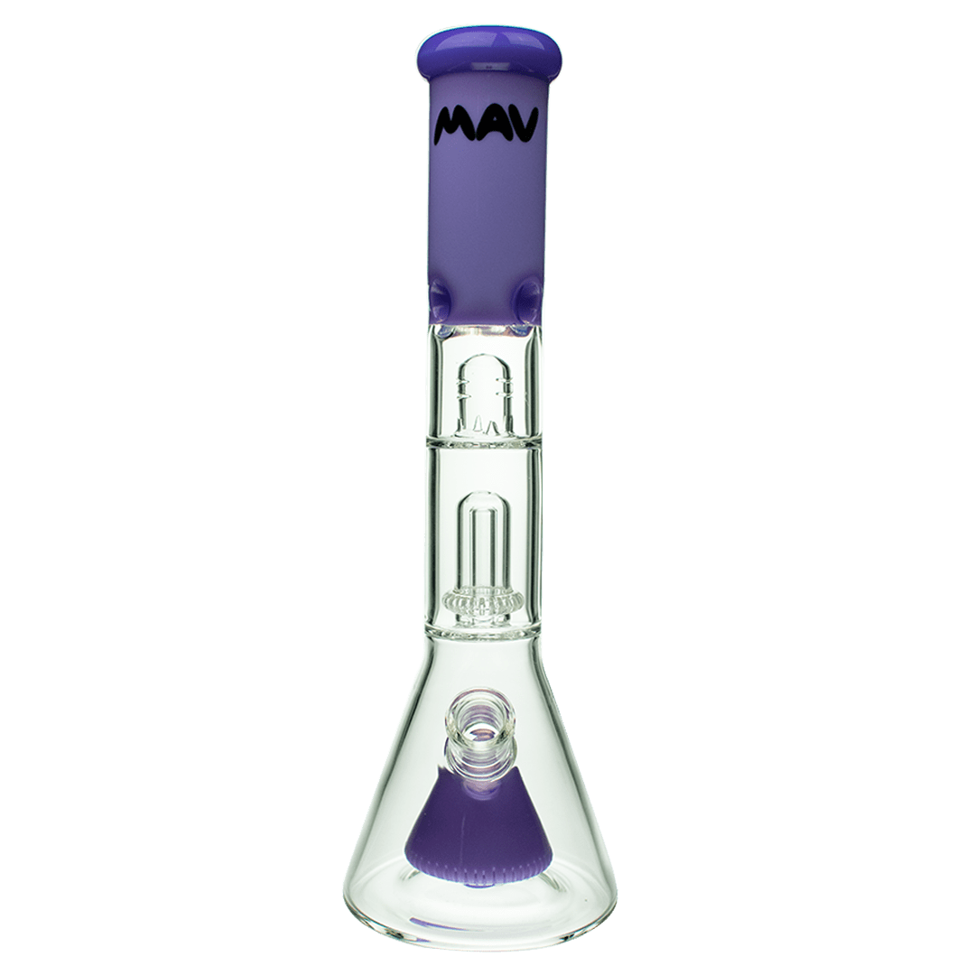 MAV Glass Bong Purple Pyramid to UFO Beaker