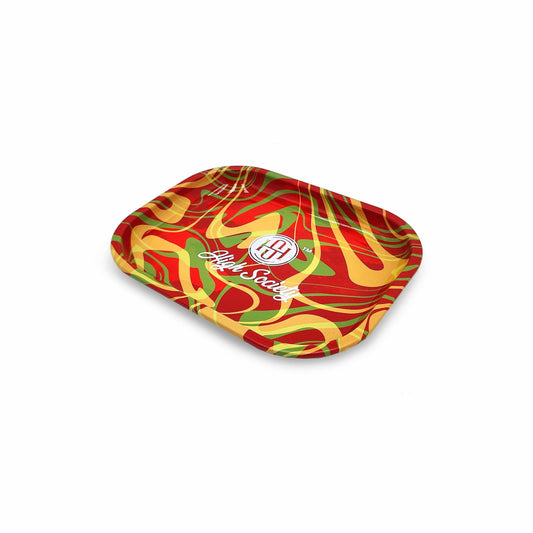 The Puff Brands High Society - Small Rolling Tray - Rasta