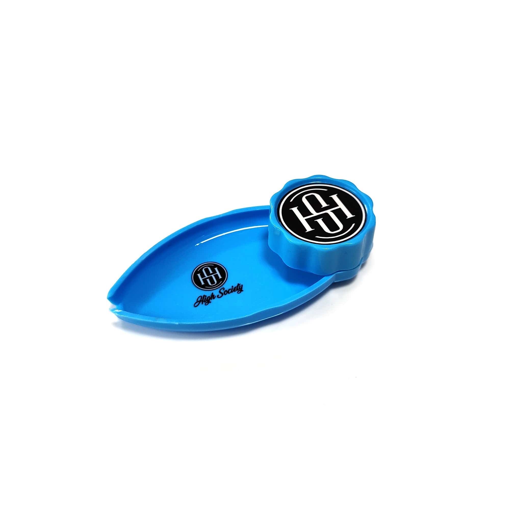 High Society High Society | Mini Rolling Tray Grinder Combo - Neon Blue