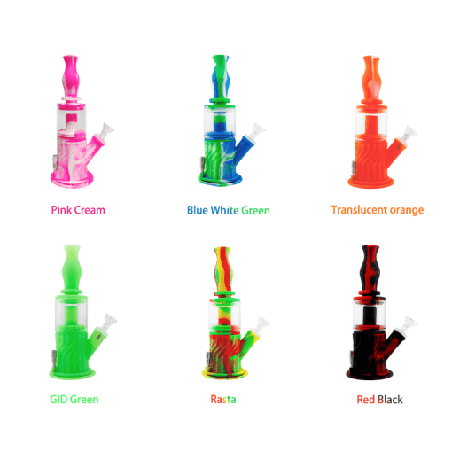 Waxmaid Bong Waxmaid 4-in-1 Double Percolator Silicone Water Pipe