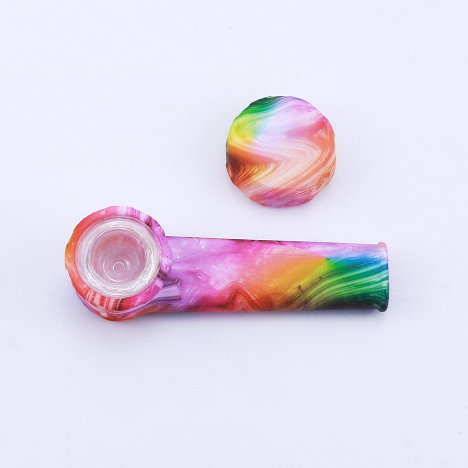 Cloud 8 Smoke Accessory Hand Pipe Style 2 Silicone Hand Pipe with Lid and Removeable Bowl
