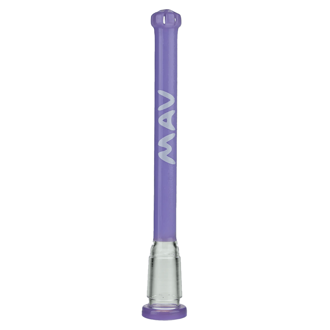 MAV Glass Downstem 5" / Purple 5" Showerhead Slitted Colored Downstem