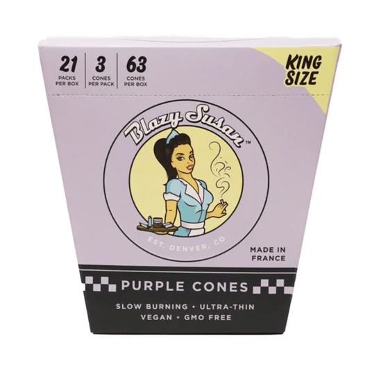 Blazy Susan Rolling Papers King Size (3) Blazy Susan Purple Paper Cones