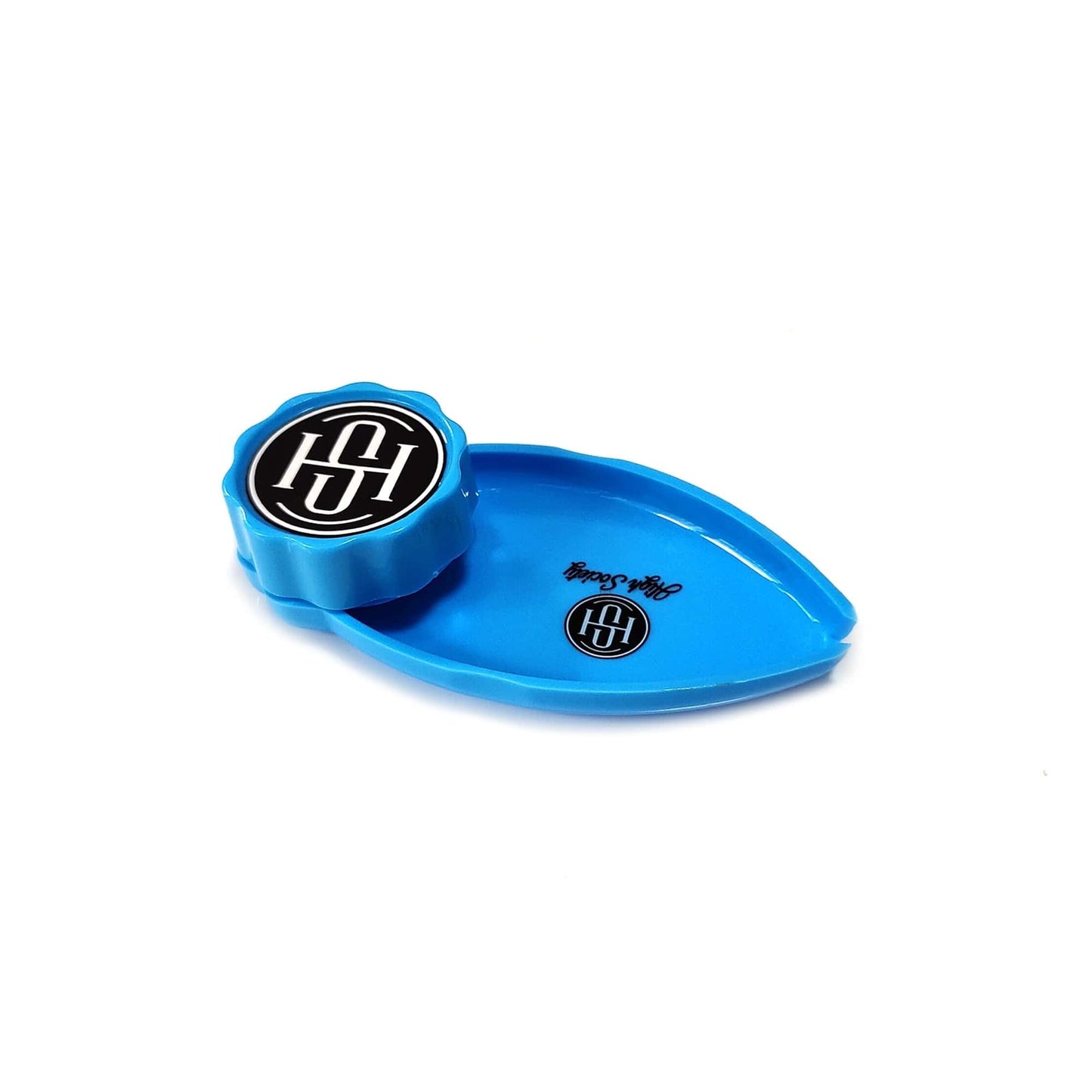 High Society High Society | Mini Rolling Tray Grinder Combo - Neon Blue