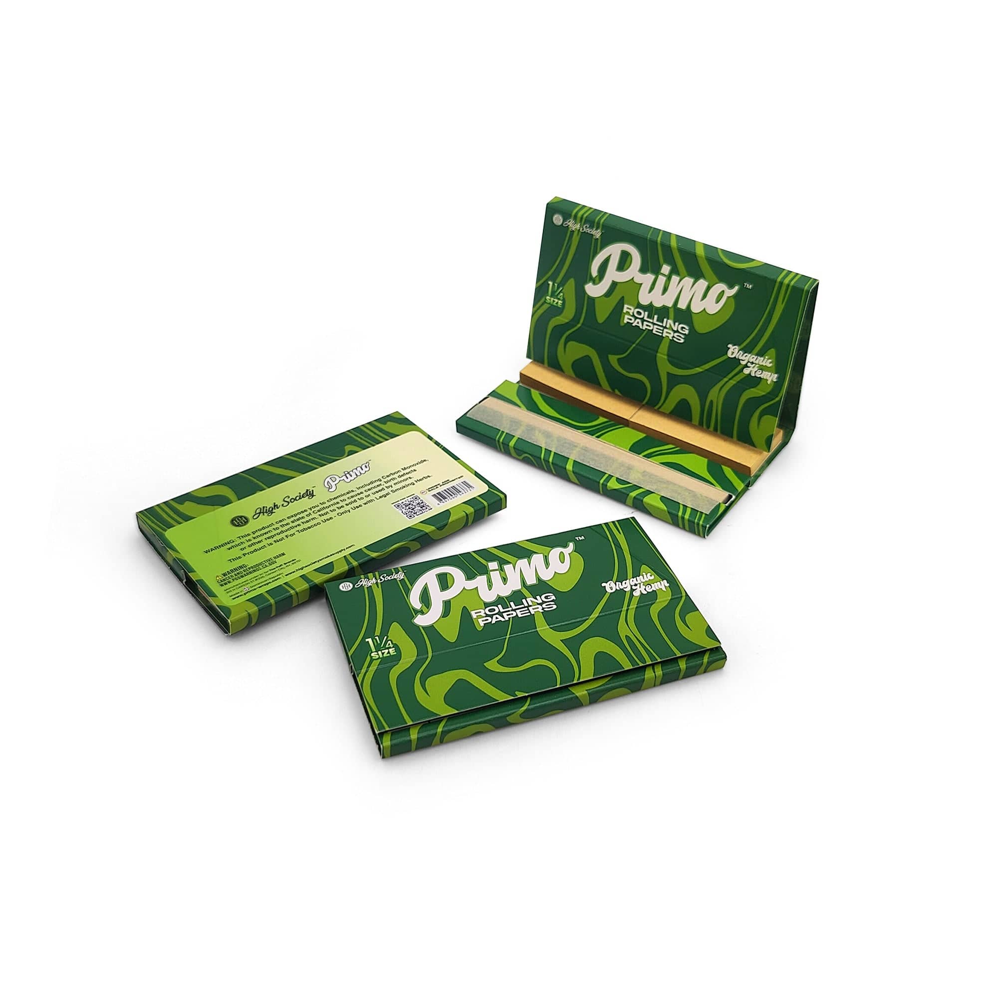 The Puff Brands High Society - Primo Organic Hemp Rolling Papers w/ Crutches - 1.25