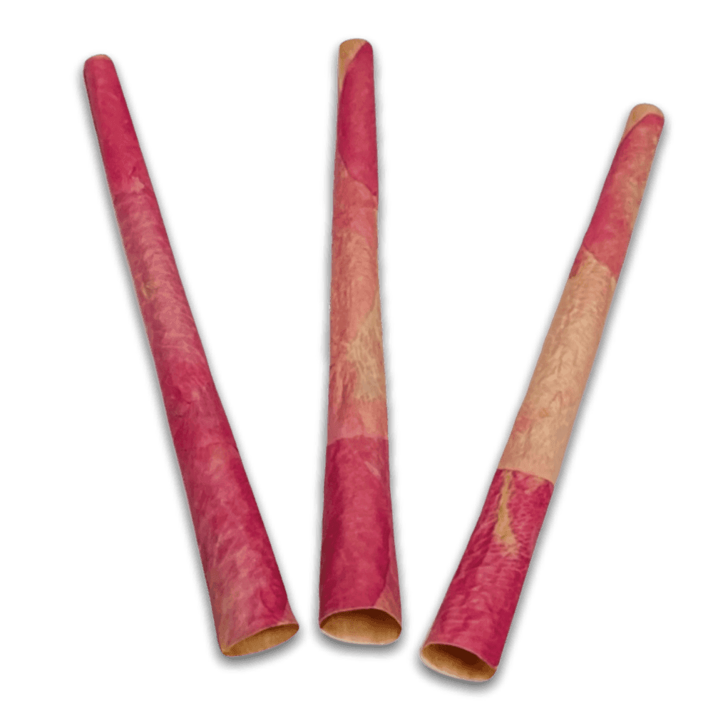 CaliGreenGold Rolling Papers 3 Flamingo Handmade Organic Rose Petal Cones | 109mm