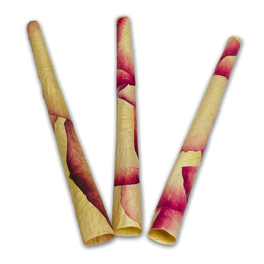 CaliGreenGold Rolling Papers 3 Malibu Organic Rose Petal Cones Handmade by CaliGreenGold | 109mm 00850025699112
