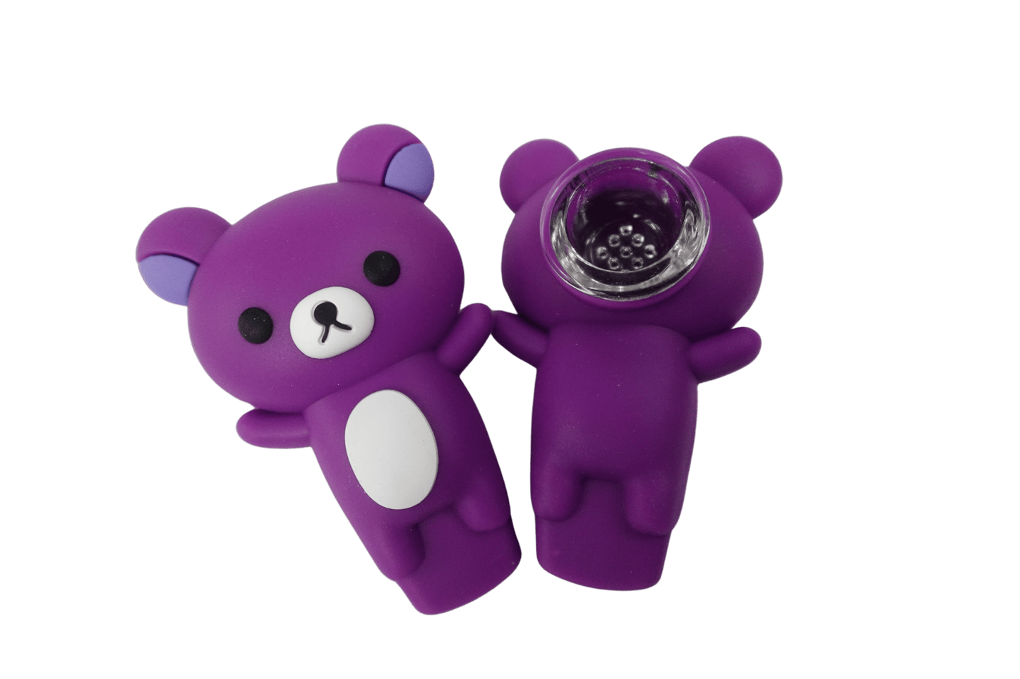 Cloud 8 Smoke Accessory Hand Pipe Purple 3'' Silicone Bear Small Hand Pipe