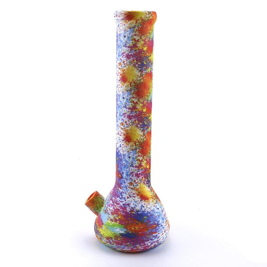 Cloud 8 Smoke Accessory Water Pipe Splash 14'' Artistic Paint Silicone Beaker Bong
