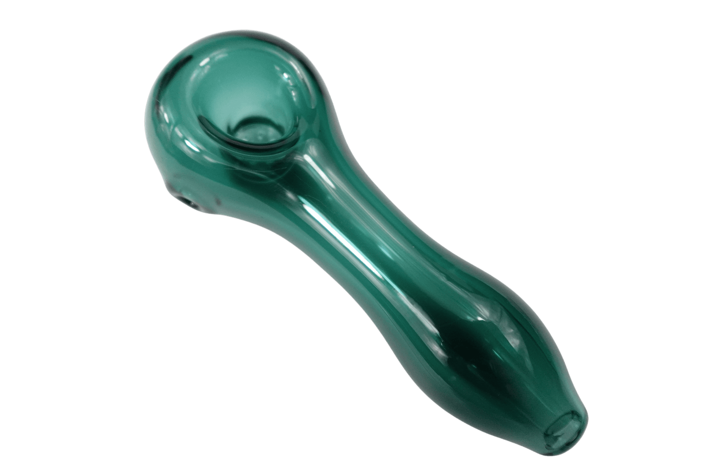 Cloud 8 Smoke Accessory glass hand pipe Green 4'' Simple Classic Heavy Duty Glass Spoon Hand Pipe