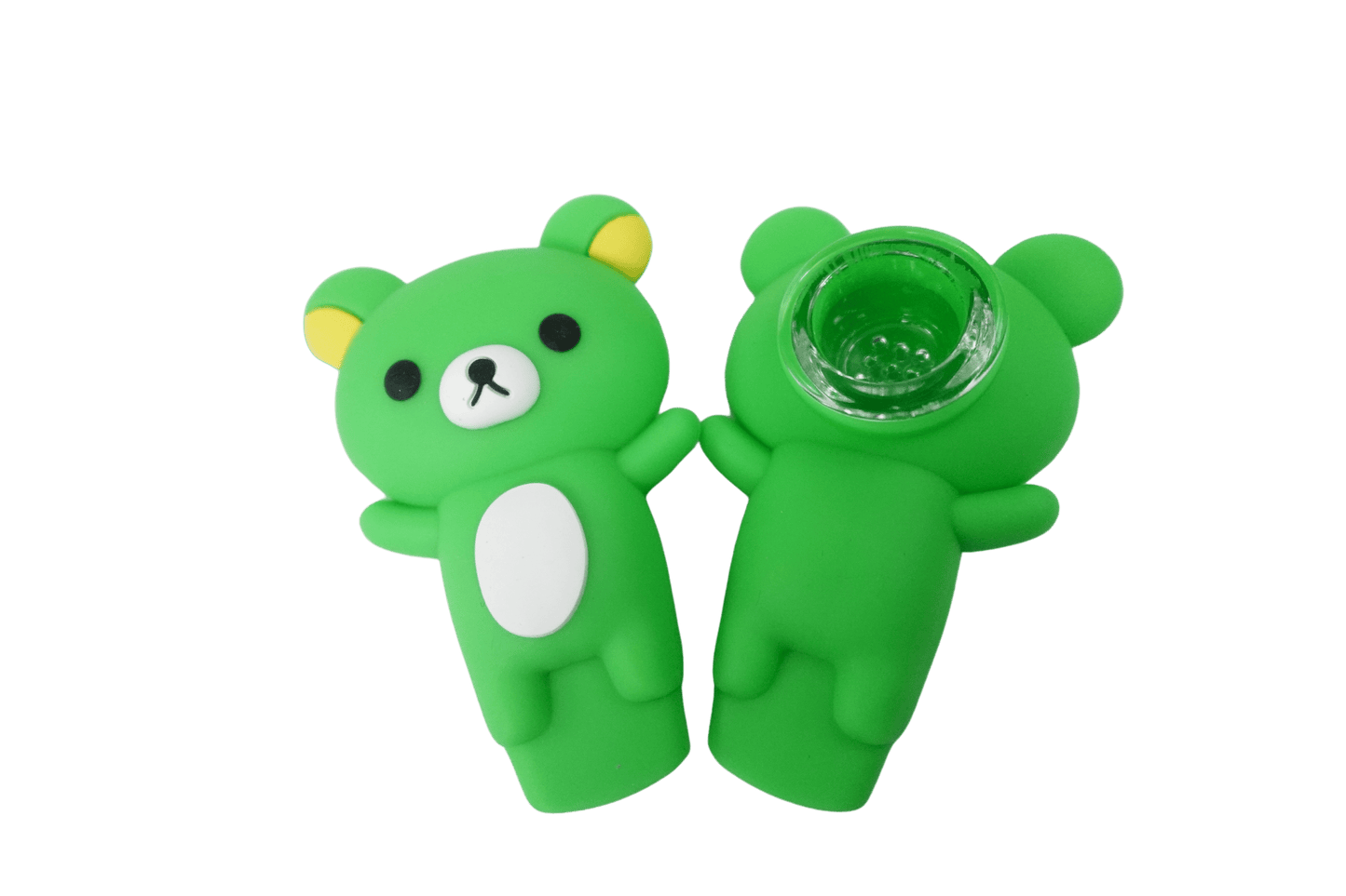 Cloud 8 Smoke Accessory Hand Pipe Green 3'' Silicone Bear Small Hand Pipe