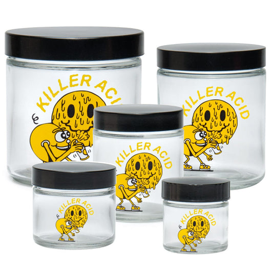 420 Science Storage Jar 420 Science x Killer Acid Miles of Smiles Clear Screw Top Jar