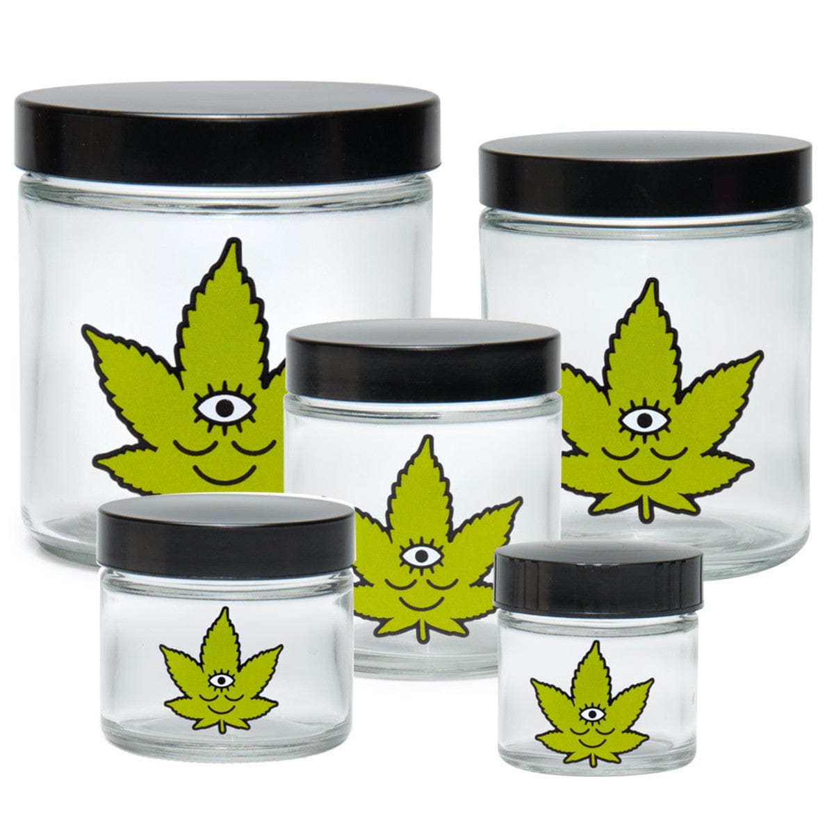 420 Science Storage Container 420 Science x Wokeface Toke Face Clear Screw Top Jar