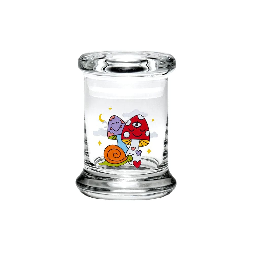 Gift Guru Woke Cosmic Mushroom / Extra Small 420 Science Pop Top Jar JR1020XS