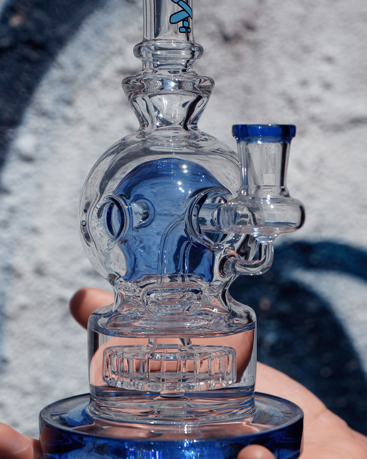 AFM Smoke Dab Rig 9" Swiss Shower-Head Perc Glass Dab Rig