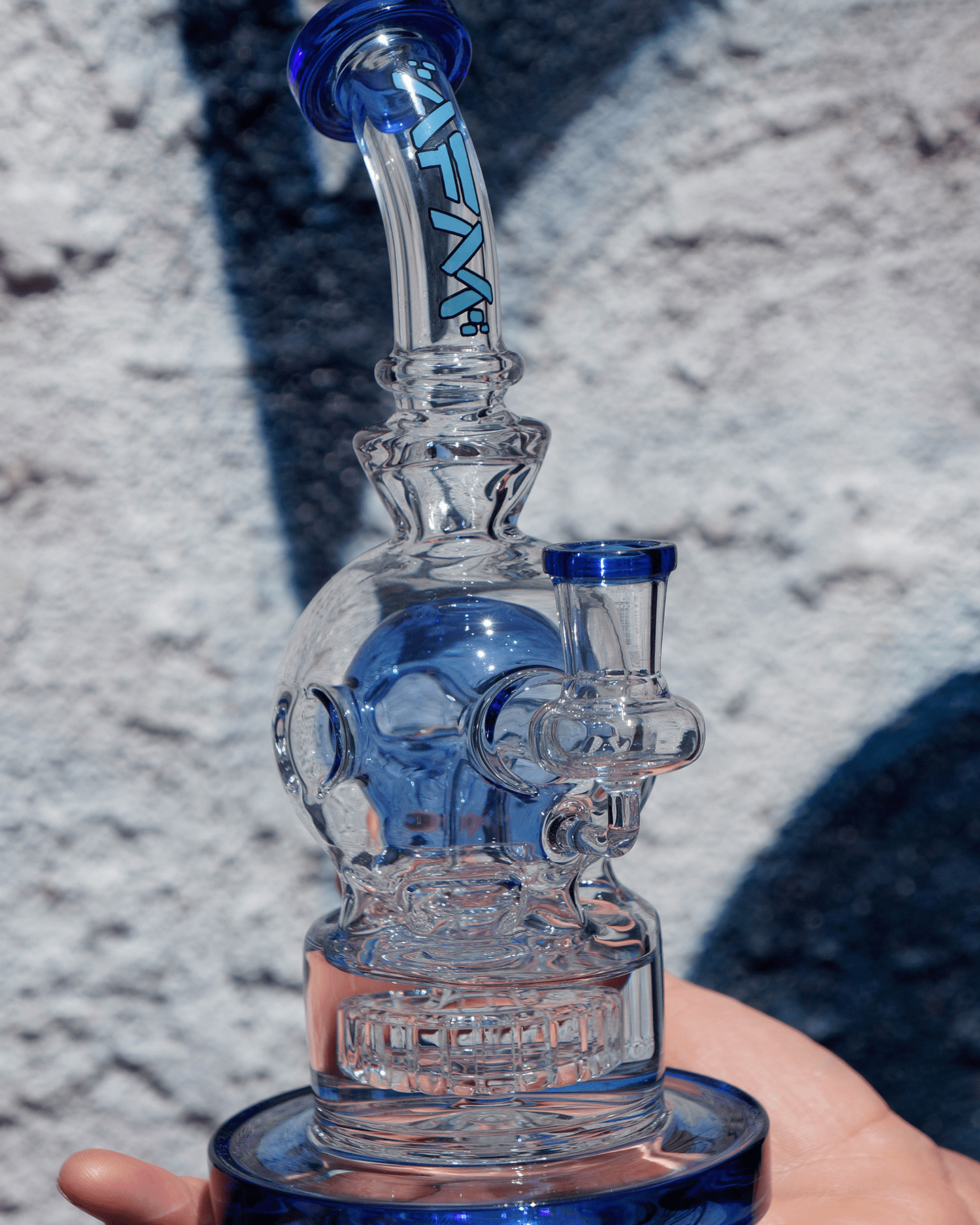 AFM Smoke Dab Rig 9" Swiss Shower-Head Perc Glass Dab Rig