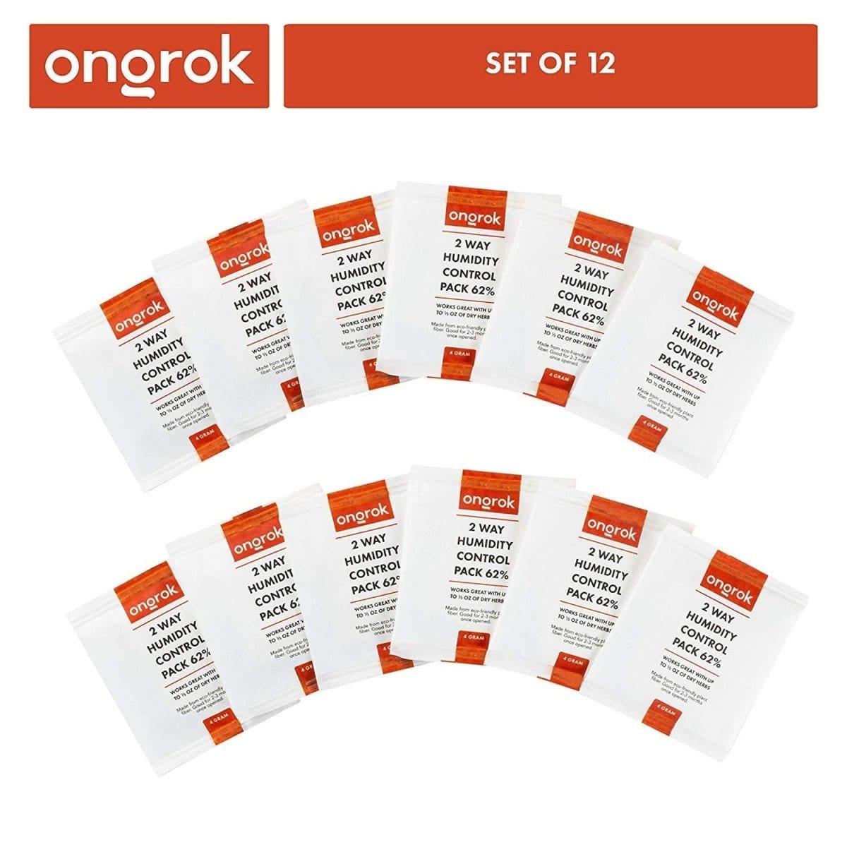 ONGROK 2-Way 62% Humidity Packs | 3 sizes (Small, Medium, Large)