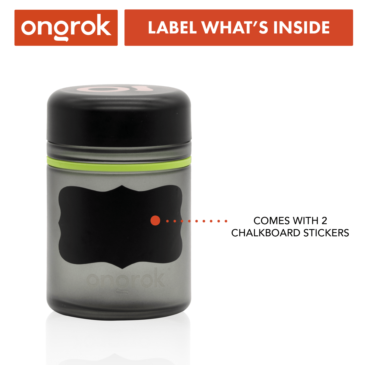 ONGROK USA 500ml Child Resistant Jars, 2 pack