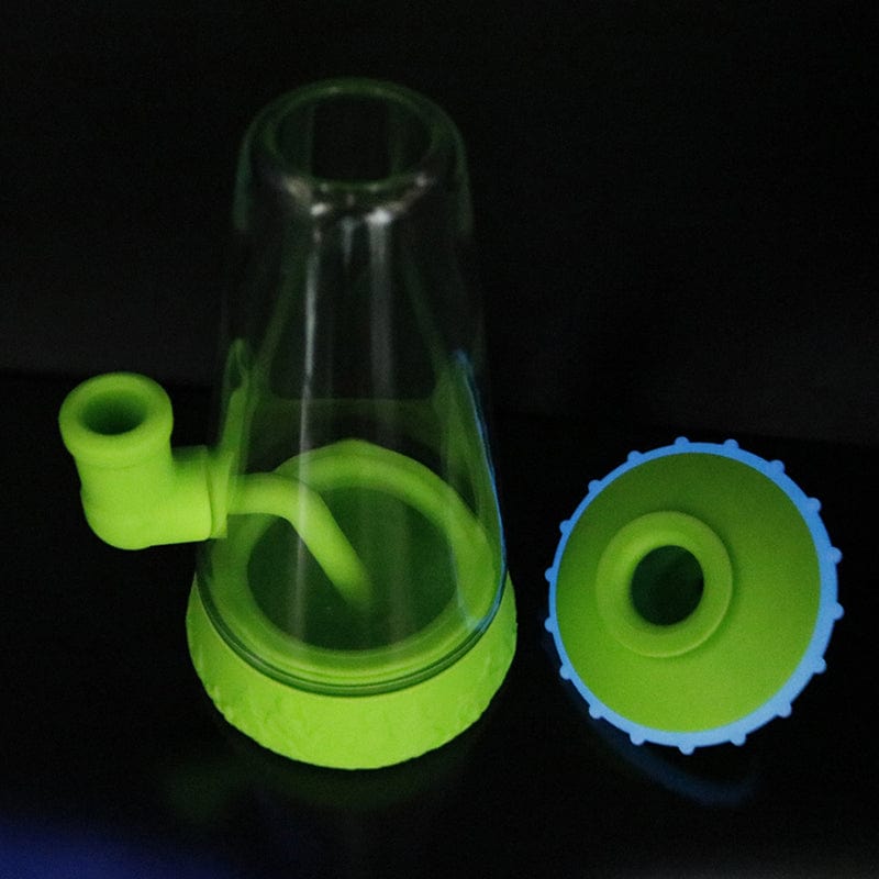 Glow in The Dark Flying Saucer Silicone Mini Bong – Daily High Club