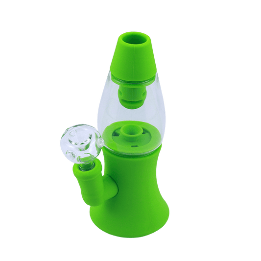 Cloud 8 Smoke Accessory Water Pipe Green Silicone Lava Lamp Mini Bong