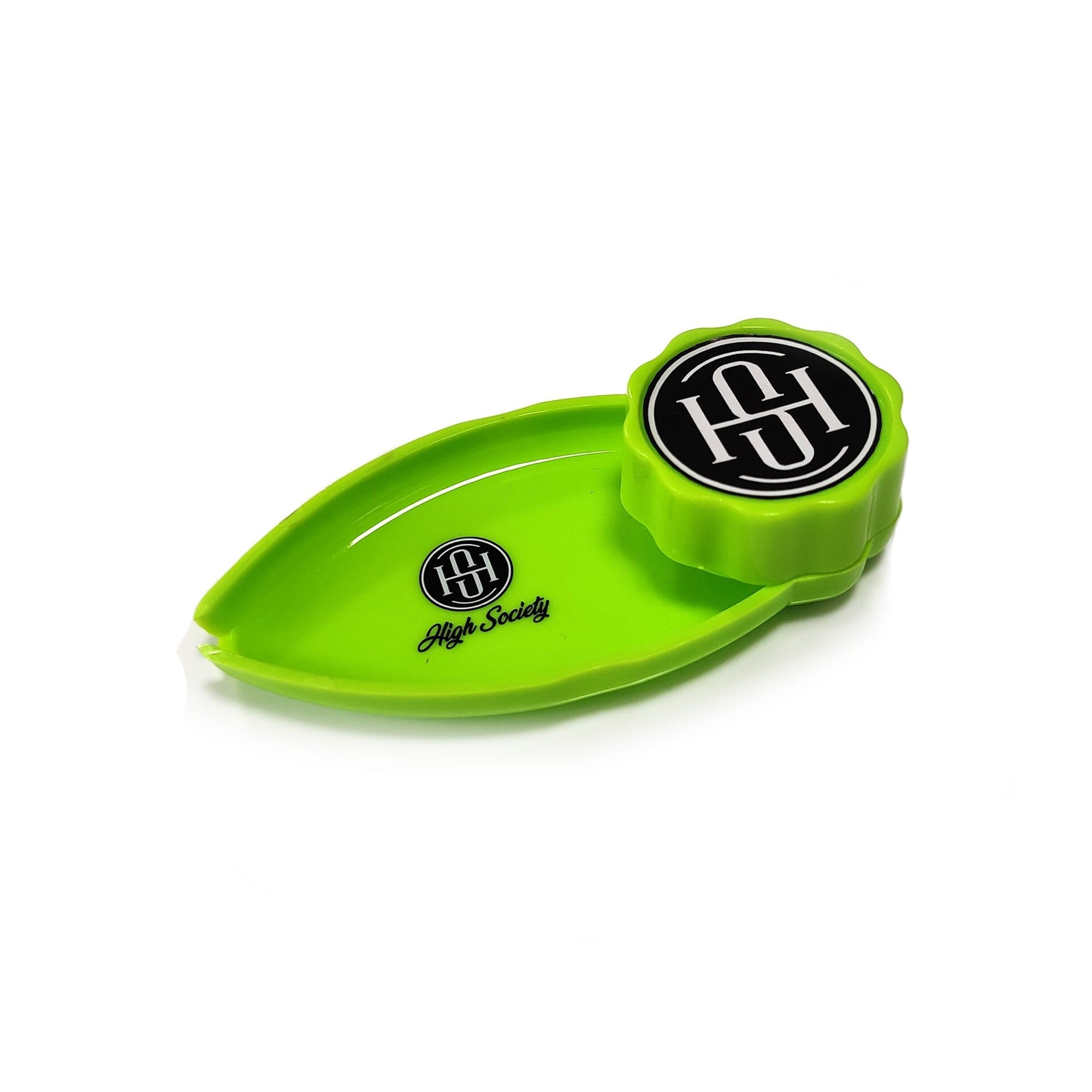High Society High Society | Mini Rolling Tray Grinder Combo - Neon Green