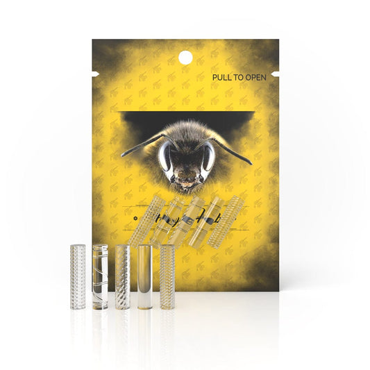 Honeybee Herb Smoking Accessories Etched Quartz Pillars 5pk