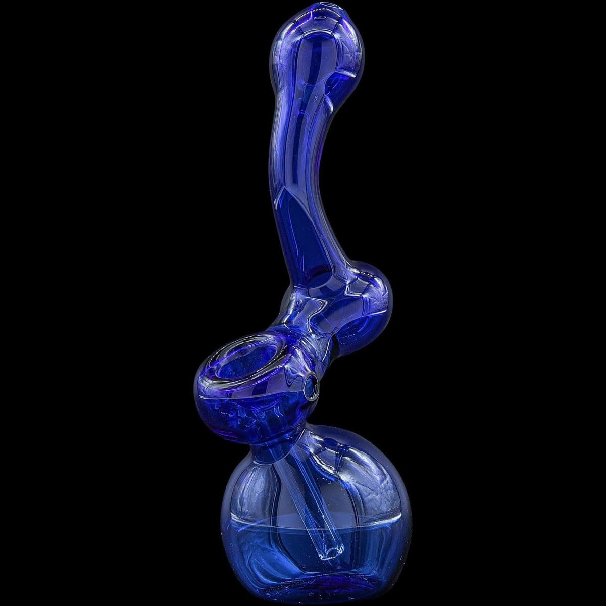 LA Pipes Bubbler Cobalt Blue "Sherbub" Glass Sherlock Bubbler Pipe (Various Colors)
