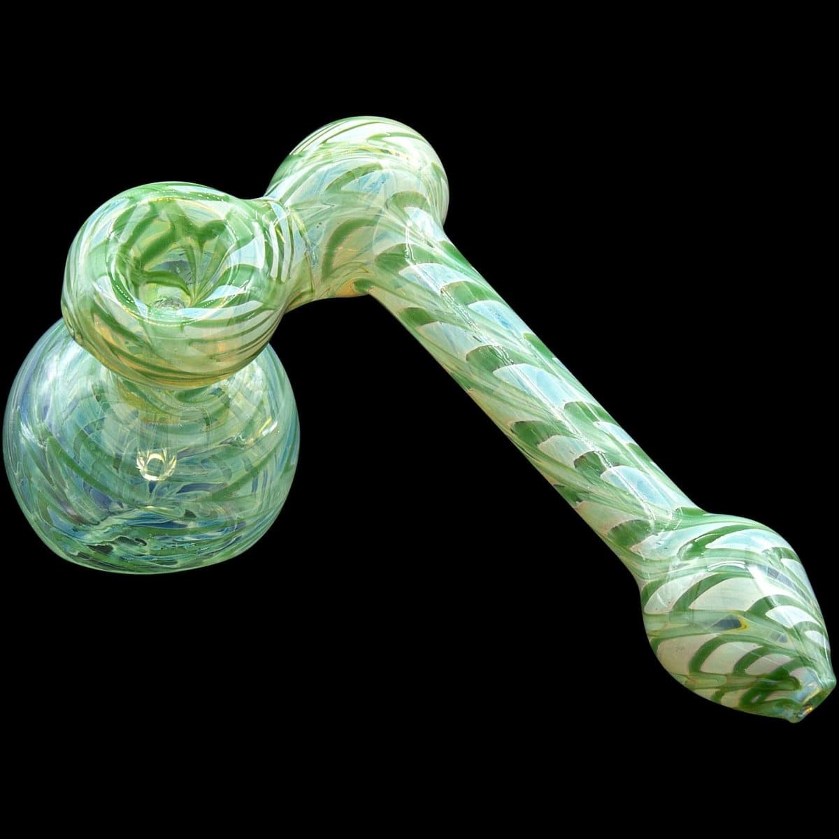 LA Pipes Bubbler Forest Green "Colored Sidecar" Fumed Sidecar Bubbler Pipe (Various Colors)