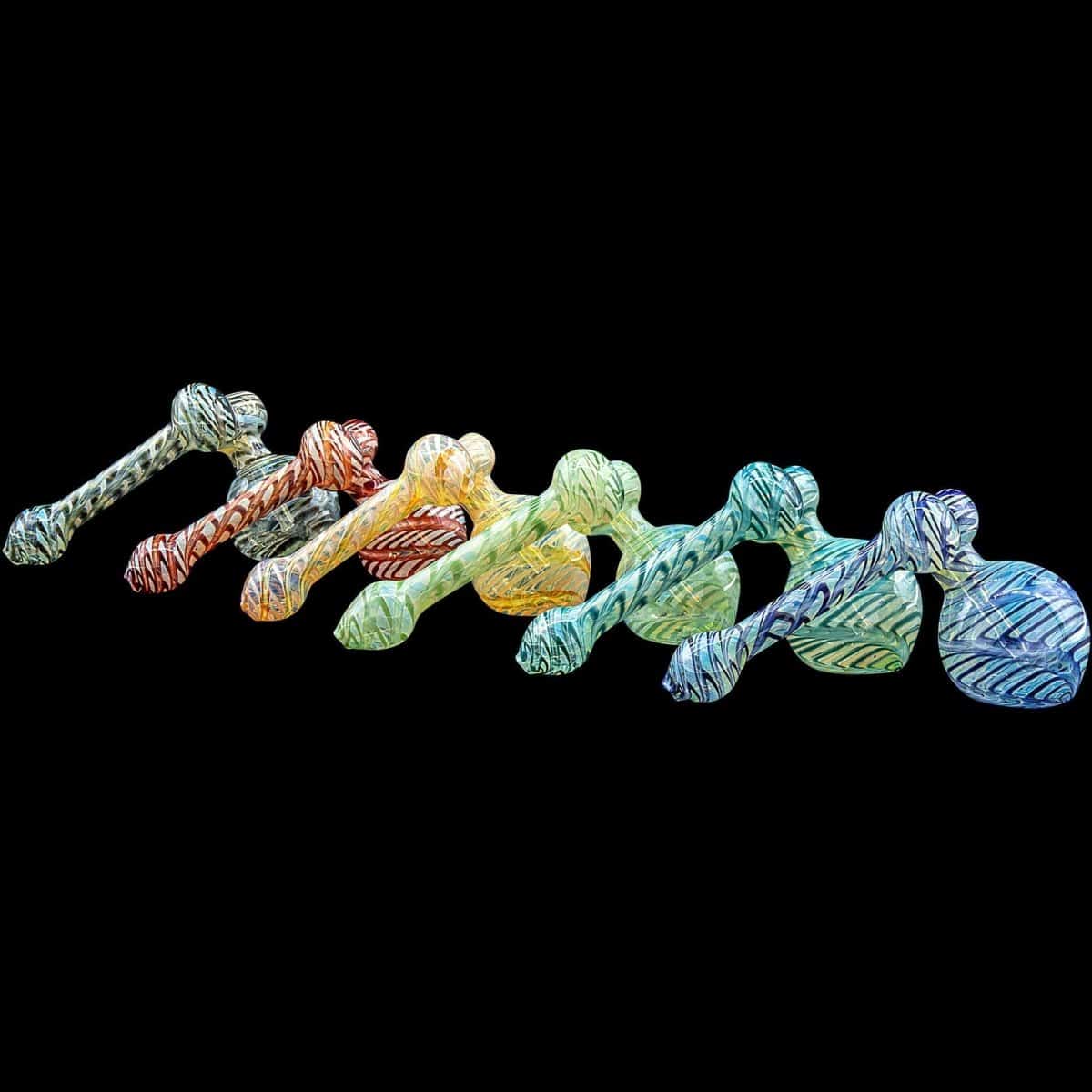 LA Pipes Bubbler "Colored Sidecar" Fumed Sidecar Bubbler Pipe (Various Colors)