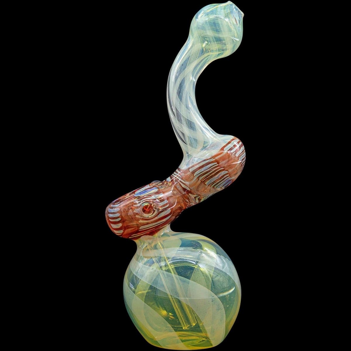 LA Pipes Bubbler "Rake Bubb" Fumed Sherlock Bubbler Pipe (Various Colors)