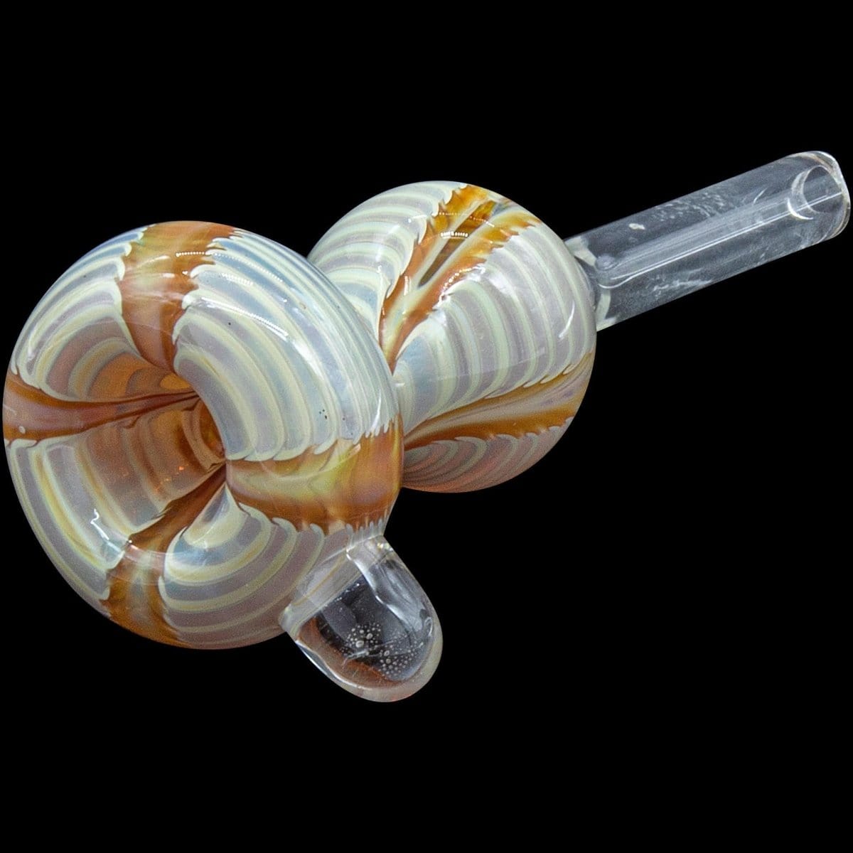 LA Pipes Smoking Accessory Amber Wrap-n-Rake Bubble Pull-Stem Slide Bowl