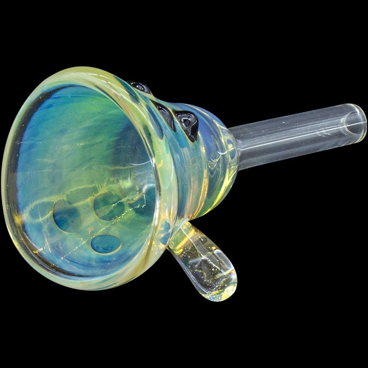 LA Pipes Smoking Accessory Blue "Mission Bell" Pull-Stem Slide Bowl